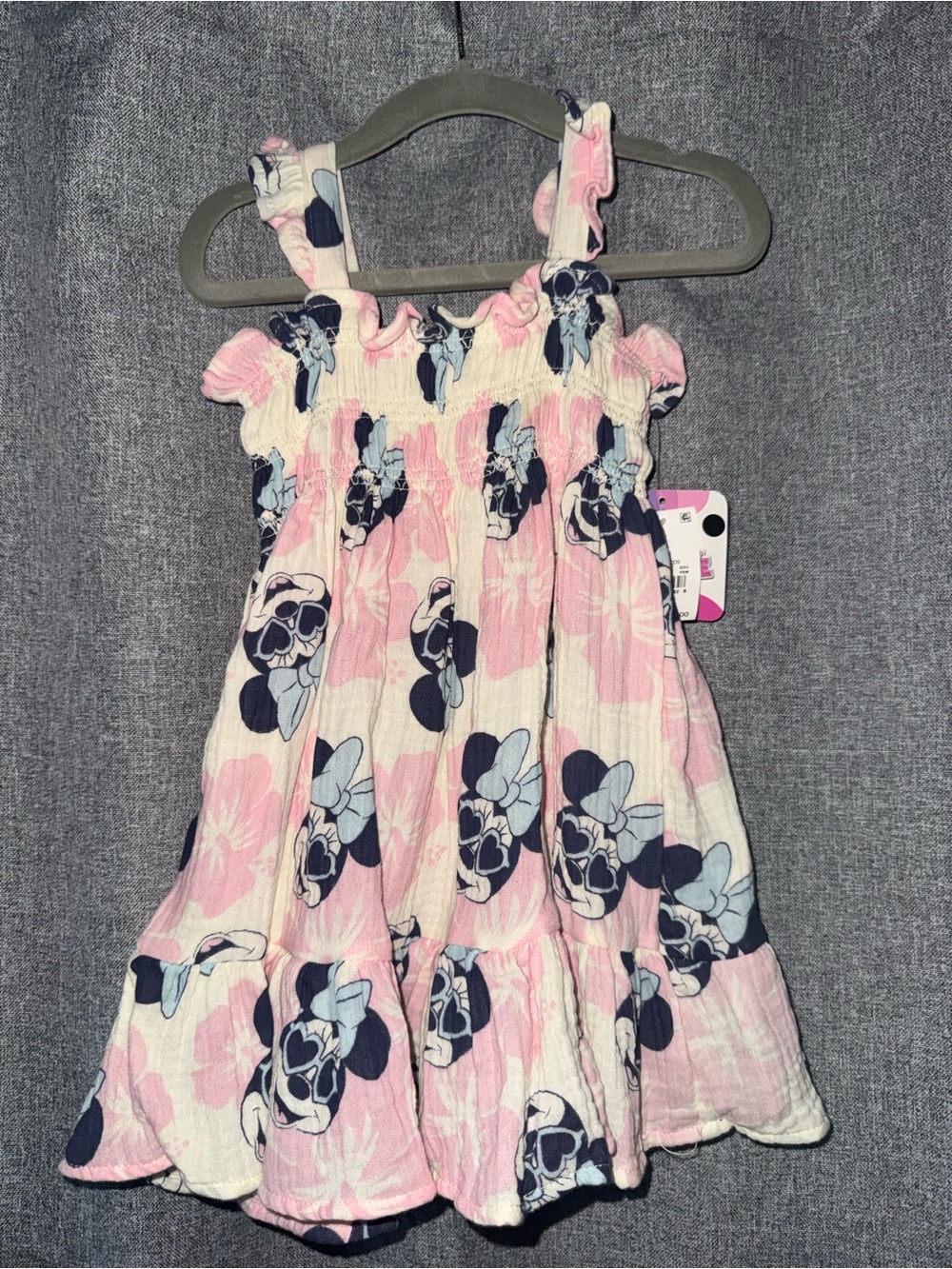 Girls Minnie Pink Floral Sundress